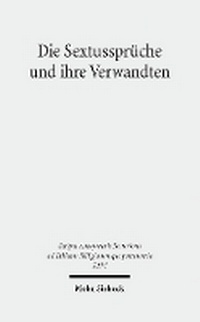 Abbildung von: Die Sextussprüche und ihre Verwandten - Mohr Siebeck