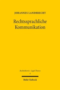Abbildung von: Rechtssprachliche Kommunikation - Mohr Siebeck