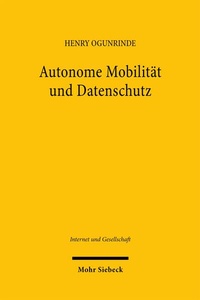 Abbildung von: Autonome Mobilität und Datenschutz - Mohr Siebeck