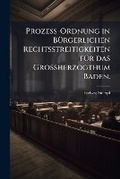 Abbildung von: ProzeA?-Ordnung in BA1/4rgerlichen Rechtsstreitigkeiten fA1/4r das GroA?herzogthum Baden. - Hutson Street Press