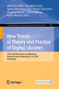 Cover: New Trends in Theory and Practice of Digital Libraries - Springer