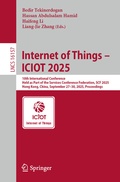 Cover: Internet of Things - ICIOT 2025 - Springer