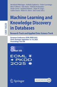 Enlarge image Cover: Machine Learning and Knowledge Discovery in Databases. Research Track and Applied Data Science Track - Springer