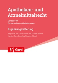 Abbildung von: Apotheken- und Arzneimittelrecht - Landesrecht Hessen 99. Ergänzungslieferung - Avoxa - Mediengruppe Deutscher Apotheker GmbH