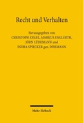 Cover: Recht und Verhalten - Mohr Siebeck