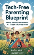 Cover: Tech-Free Parenting Blueprint: Raising Healthy, Resilient Kids in a Screen-Saturated World - Mr Bradley