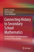 Cover: Connecting History to Secondary School Mathematics - Springer