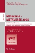 Cover: Metaverse - METAVERSE 2025 - Springer
