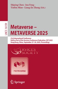 Enlarge image Cover: Metaverse - METAVERSE 2025 - Springer