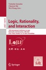 Cover: Logic, Rationality, and Interaction - Springer