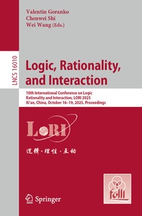 Enlarge image Cover: Logic, Rationality, and Interaction - Springer