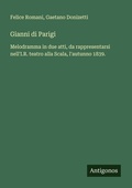 Cover: Gianni di Parigi - Antigonos Verlag
