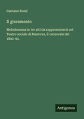 Cover: Il giuramento - Antigonos Verlag