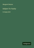 Cover: Subject To Vanity - Antigonos Verlag