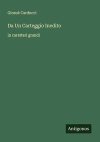 Enlarge image Cover: Da Un Carteggio Inedito - Antigonos Verlag