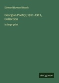 Cover: Georgian Poetry; 1911-1912, Collection - Antigonos Verlag