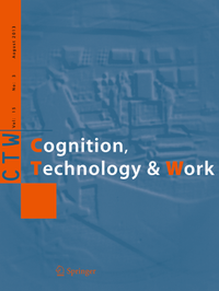 Enlarge image Cover: Cognition, Technology & Work - Springer