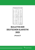 Cover: Bulletin der deutschen Slavistik 2025 - Frank & Timme