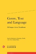 Cover: Genre, Text and Language - Classiques Garnier