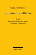 Cover: Betriebswirtschaftslehre - Mohr Siebeck
