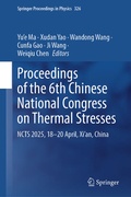 Cover: Proceedings of the 6th Chinese National Congress on Thermal Stresses - Springer