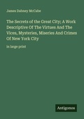 Cover: The Secrets of the Great City; A Work Descriptive Of The Virtues And The Vices, Mysteries, Miseries And Crimes Of New York City - Antigonos Verlag
