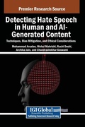 Cover: Detecting Hate Speech in Human and AI-Generated Content - Igi Global Scientific Publishing