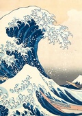 Cover: Notizbuch A4 liniert - 100 Seiten Soft Cover - Hokusai: Die gro&szlig;e Welle vor Kanagawa - Liwi Literatur- Und Wissenschaftsverlag