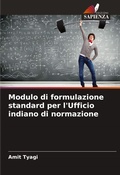 Cover: Modulo di formulazione standard per l'Ufficio indiano di normazione - Edizioni Sapienza