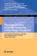 Bild: Knowledge Discovery, Knowledge Engineering and Knowledge Management - Springer