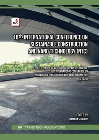 Abbildung von: 16th International Conference on Sustainable Construction and Nano-Technology (NTC) - Trans Tech Publications Ltd