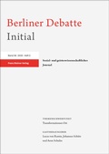 Abbildung von: Berliner Debatte Initial 36 (2025) 2 - Franz Steiner Verlag