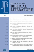 Cover: Journal of Biblical Literature 144.1 (2025) - Society of Biblical Literature