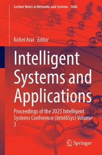 Enlarge image Cover: Intelligent Systems and Applications - Springer