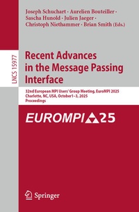 Enlarge image Cover: Recent Advances in the Message Passing Interface - Springer