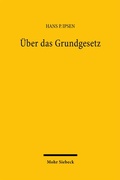 Abbildung von: Über das Grundgesetz - Mohr Siebeck