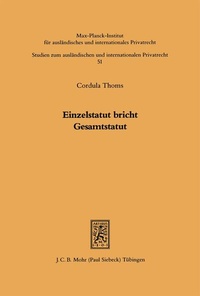 Bild: Einzelstatut bricht Gesamtstatut - Mohr Siebeck