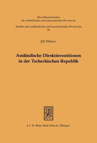 Bild: Ausländische Direktinvestitionen in der Tschechischen Republik - Mohr Siebeck