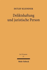 Bild: Deliktshaftung und juristische Person - Mohr Siebeck
