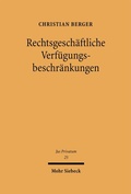 Bild: Rechtsgeschäftliche Verfügungsbeschränkungen - Mohr Siebeck