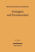 Bild: Nichtigkeit und Personenschutz - Mohr Siebeck