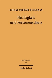 Bild: Nichtigkeit und Personenschutz - Mohr Siebeck