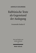Bild: Rabbinische Texte als Gegenstand der Auslegung - Mohr Siebeck