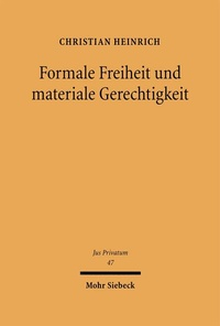 Bild: Formale Freiheit und materiale Gerechtigkeit - Mohr Siebeck