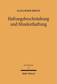 Bild: Haftungsbeschränkung und Mindesthaftung - Mohr Siebeck