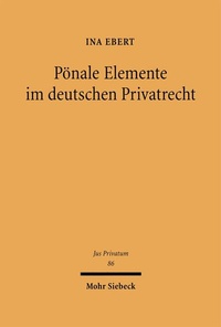 Bild: Pönale Elemente im deutschen Privatrecht - Mohr Siebeck