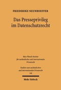 Bild: Das Presseprivileg im Datenschutzrecht - Mohr Siebeck