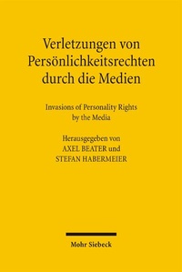 Abbildung von: Verletzungen von Persönlichkeitsrechten durch die Medien - Mohr Siebeck