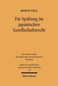Bild: Die Spaltung im japanischen Gesellschaftsrecht - Mohr Siebeck
