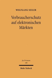 Bild: Verbraucherschutz auf elektronischen Märkten - Mohr Siebeck